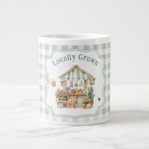 Locally Grown Farmers Market Baby Shower Giant Coffee Mug