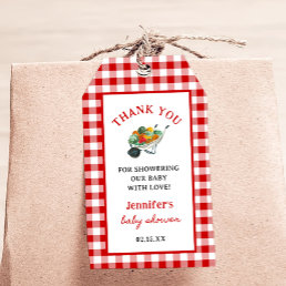 Locally Grown Farmers Market Baby Shower Gift Tags