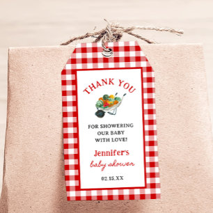 Locally Grown Farmers Market Baby Shower Gift Tags