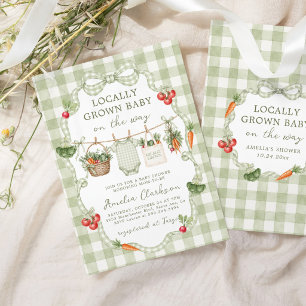 Locally Grown Farmer's Market Baby Shower Invitation