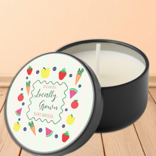 Locally Grown Farmer's Market Baby Shower Mini Candle Favors