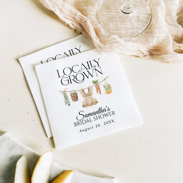 Locally Grown Farmers Market Baby Shower Napkins (Creator Uploaded)