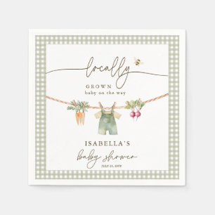 Locally Grown Farmers Market Baby Shower Napkins
