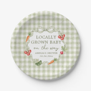 Locally Grown Farmer's Market Baby Shower Paper Plates