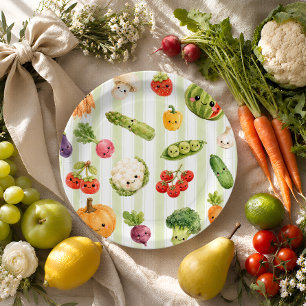 Locally Grown Farmer's Market Baby Shower Paper Plates