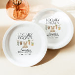 Locally Grown Farmers Market Baby Shower Paper Plates<br><div class="desc">Locally Grown Farmers Market Baby Shower Paper Plates
This lovely shower paper plate features hand painted clipart with modern typography. This Locally Grown plate is a perfect way to accent your special day!</div>