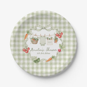 Locally Grown Farmer's Market Baby Shower Paper Plates