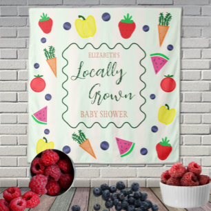 Locally Grown Farmer's Market Baby Shower Tapestry