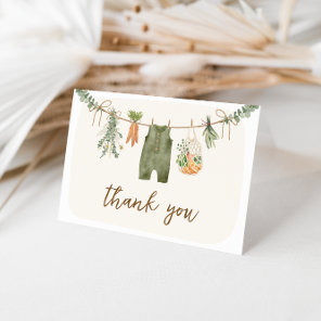 Locally Grown Farmer's Market Baby Shower Thank You Card