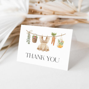 Locally Grown Farmers Market Baby Shower Thank You Card