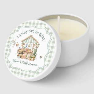 Locally Grown Farmers Market Baby Shower Thank You Mini Candle Favors