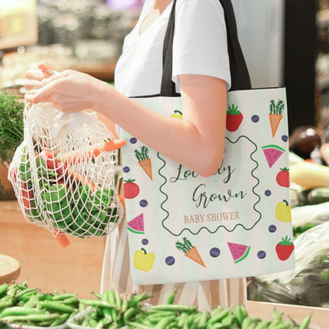 Locally Grown Farmer's Market Baby Shower Tote Bag (Creator Uploaded)
