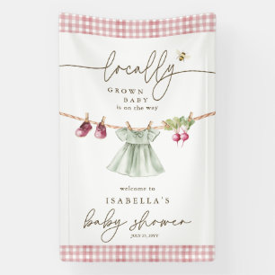Locally Grown Farmers Market Baby Shower Welcome Banner