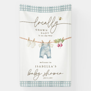 Locally Grown Farmers Market Baby Shower Welcome Banner