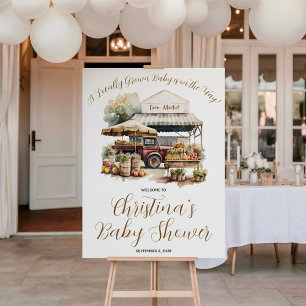 Locally Grown, Farmer's Market Baby Shower Welcome Foam Board