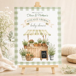 Locally Grown Farmers Market Baby Shower Welcome Foam Board