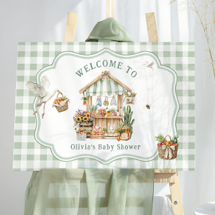 Locally Grown Farmers Market Baby Shower Welcome Foam Board