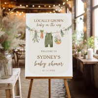 Locally Grown Farmer's Market Baby Shower Welcome 