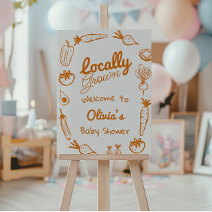 Locally Grown Farmers market Baby Shower Welcome Foam Board