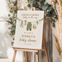 Locally Grown Farmer's Market Baby Shower Welcome