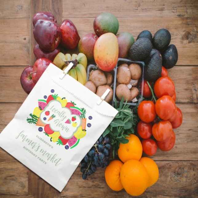 Locally Grown Farmer's Market Birthday Favor Bag (Creator Uploaded)