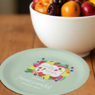 Locally Grown Farmer's Market Birthday Paper Plates