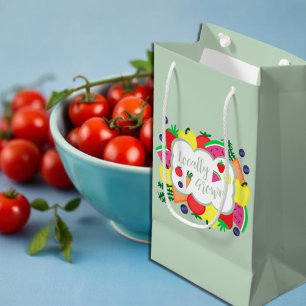 Locally Grown Farmer's Market Birthday Small Gift Bag