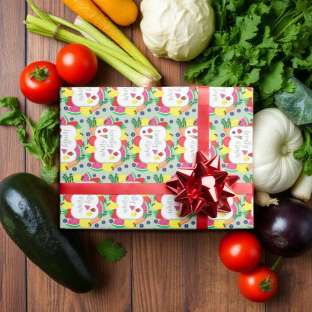 Locally Grown Farmer's Market Birthday Wrapping Paper (Creator Uploaded)