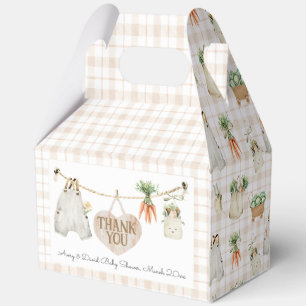 Locally Grown Farmers Market Boho Baby Shower Favor Boxes