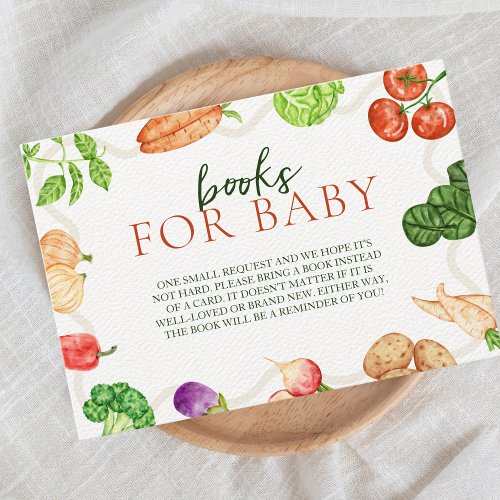 Locally Grown  Farmers Market Books for Baby Enclosure Card