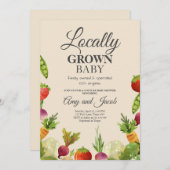 Locally Grown Farmers Market Couples Baby Shower Invitation (Front/Back)
