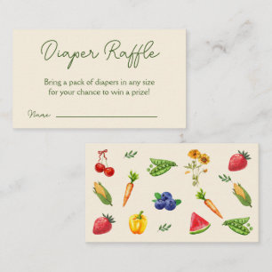 Locally Grown Farmers Market Diaper Raffle Enclosure Card