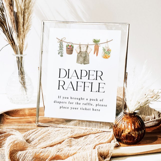 Locally Grown Farmers Market Diaper Raffle Sign (Creator Uploaded)