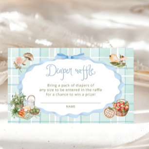 Locally Grown Farmers Market Diaper Raffle Tickets Enclosure Card