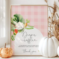 Locally grown farmers market pink Diaper raffle