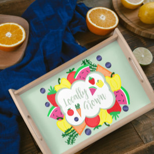 Locally Grown Farmer's Market Serving Tray