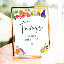 Locally Grown Farmers Market Shower Favors Sign