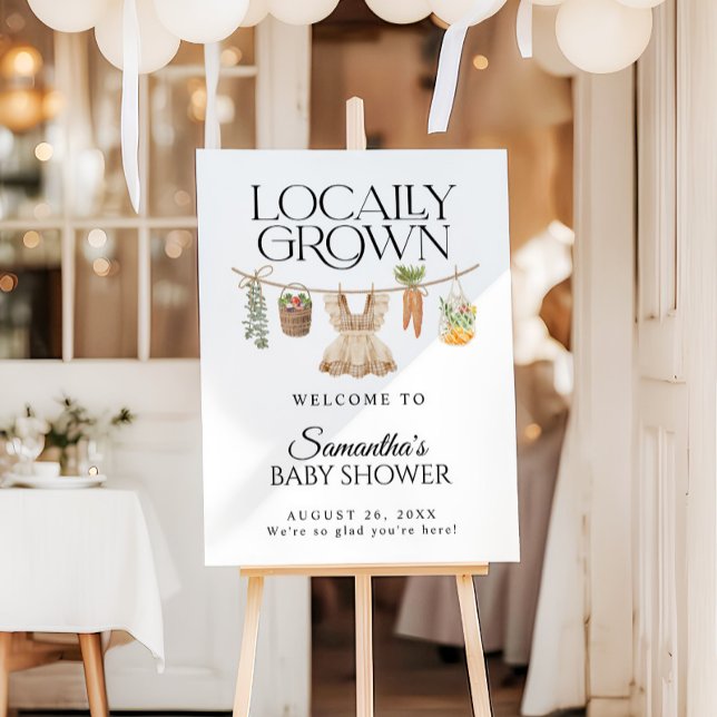 Locally Grown Farmers Market Shower Welcome Sign (Creator Uploaded)
