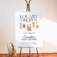 Locally Grown Farmers Market Shower Welcome Sign