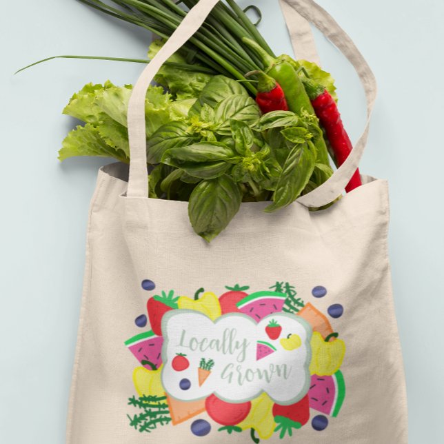 Locally Grown Farmer's Market Tote Bag (Creator Uploaded)