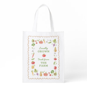 Locally Grown Farmer's Market Vegetables Grocery Bag