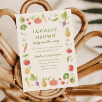 Locally Grown Farmer's Market Veggies Baby Shower