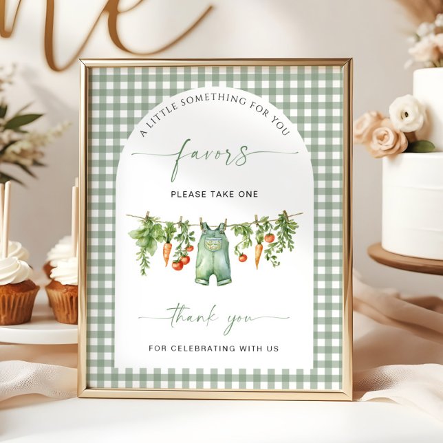 Locally Grown Favors Sign Vegetables Clothes Line (Creator Uploaded)