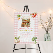 Locally Grown Fresh Market Baby Shower Gingham