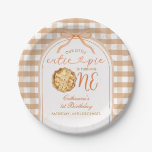 Locally Grown Fresh Market Baby Shower Gingham Paper Plates