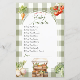 Locally Grown Fresh Market Baby Shower Prayers