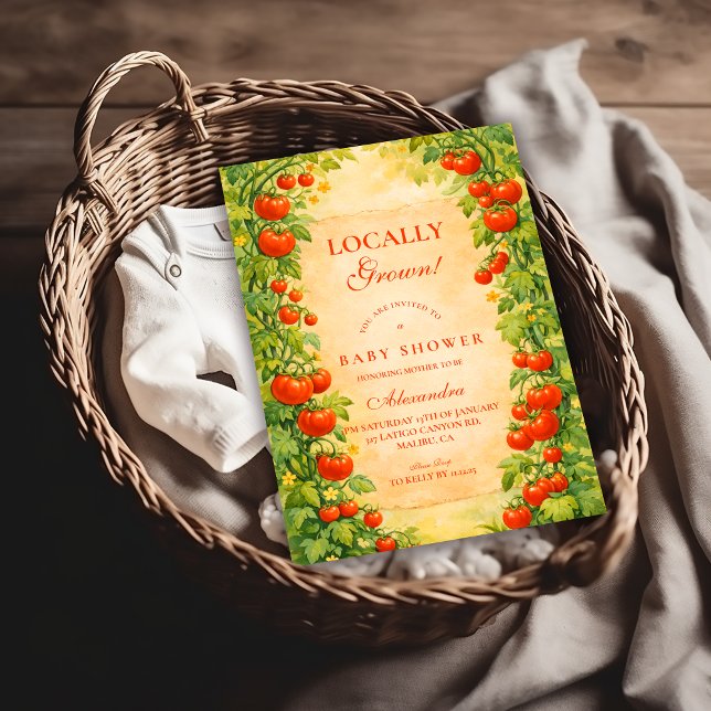 Locally Grown Garden Baby Shower Invitation (Creator Uploaded)