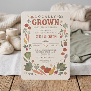 Locally Grown Garden Baby Shower Invitation