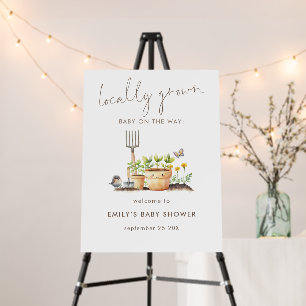 Locally Grown Garden Welcome to Baby Shower  Foam Board