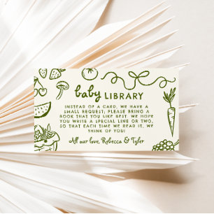 Locally Grown Gender Neutral Baby Library Enclosure Card